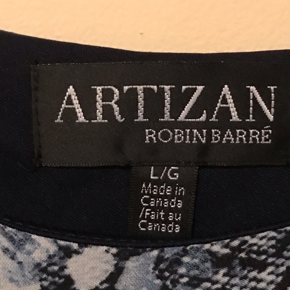 Artizan Robin Barre Blue Snake Print Blouse - Picture 4 of 5